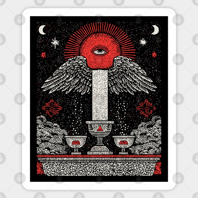 Temperance Serene Harmony Tarot Design Magnet by TuncGK